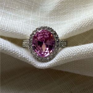 Marilyn Monroe pink zircon sparkly ring 🌸💕 diamonds are a girls best fri…